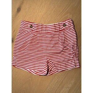 Janie and Jack Girls Red White High Waist Shorts 2t